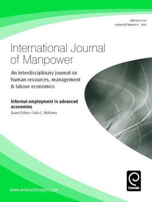 cover image of International Journal of Manpower, Volume 27, Issue 6